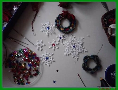 Decoración de invierno a crochet.