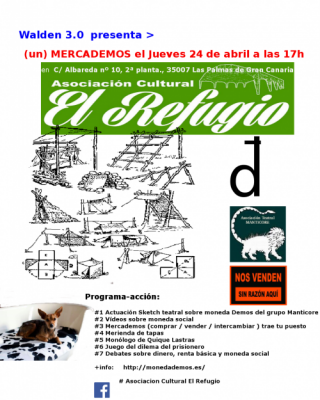 MERCADEMOS Jueves 24 en la asociación cultural el refugio 17h