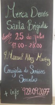 MERCADEMOS SANTA BRIGIDA VIERNES 25 DE JULIO 17:00H