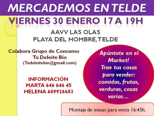 Recuerda: Mercademos en Telde viernes 30 enero