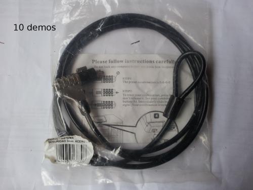 cable, poco uso, de seguridad para ordenador acudiremos el 8 de abril al mercado de Vecindario.