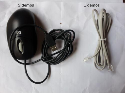 ratón usb para ordenador y cable para telefono acudiremos el 8 de abril al mercado de Vecindario.