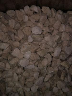 Grava blanca decorativa, reservada