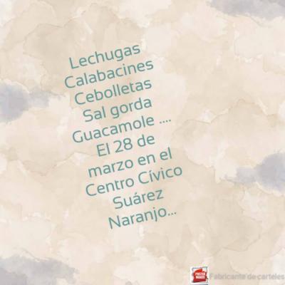 Verduras y demás en el Centro Cívico Suárez Naranjo 