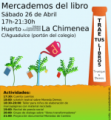 Mercademos del libro, sábado 26 de abril a partir de las 17:00 en el Huerto La Chimenea